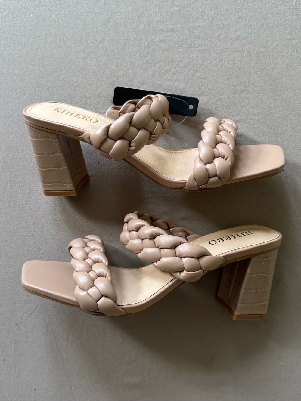 Rihero Braided Strap Heeled Sandals